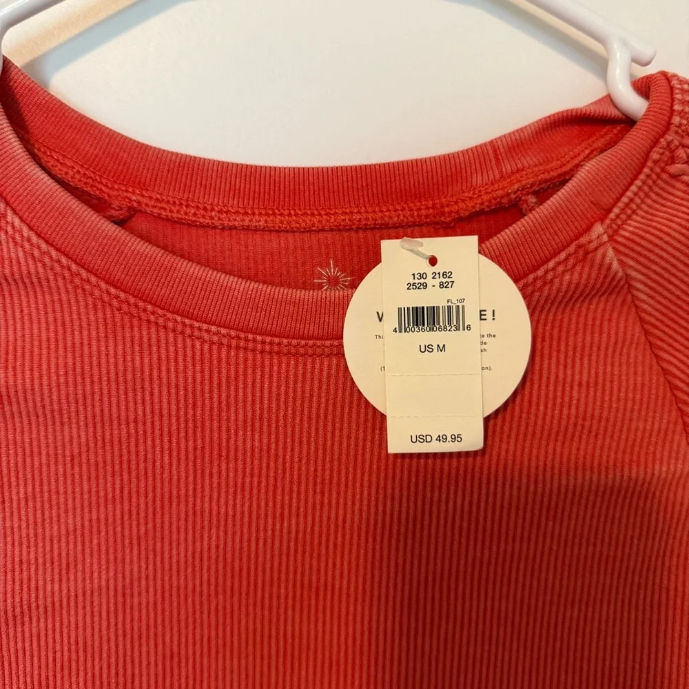 Offline Bright Orange Long Sleeve Cropped Shirt - Picture 4 of 4